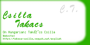 csilla takacs business card